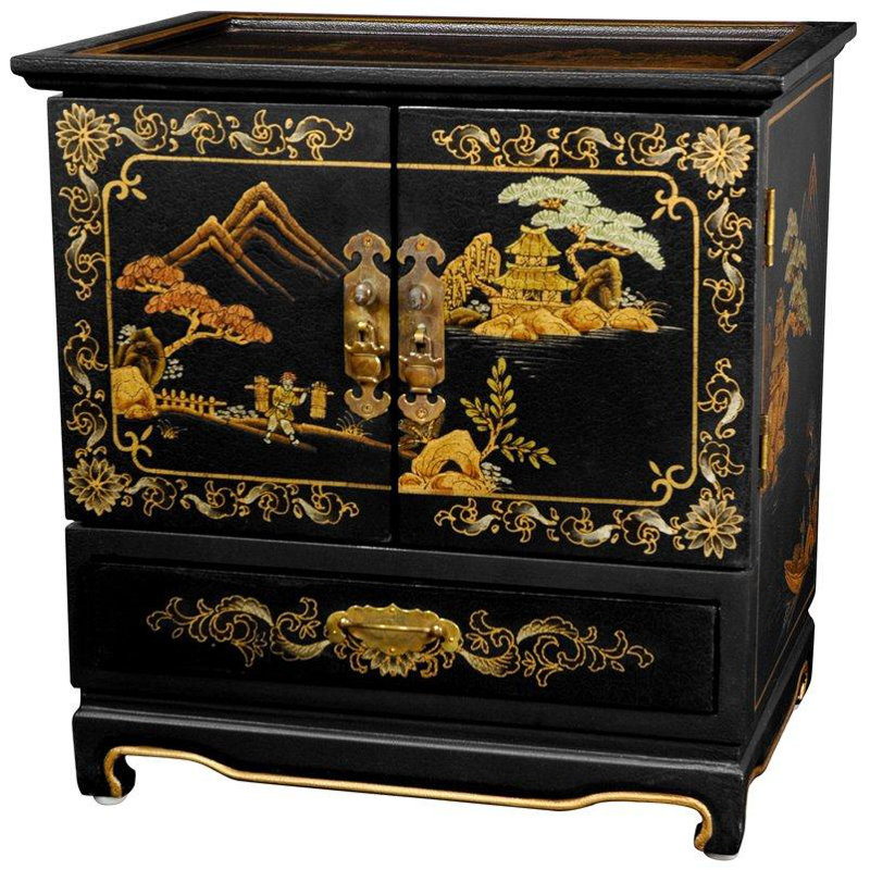 asian red hand painted jewelry armoire Organics facial scrub